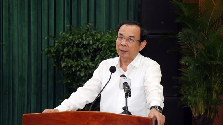 Đồng chí Nguyễn Văn Nên phát biểu tại hội nghị