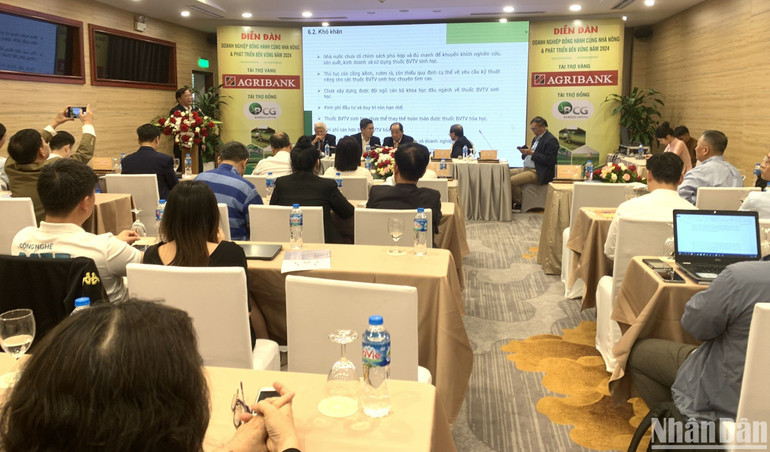 Diễn đàn “Doanh nghiệp đồng hành cùng nhà nông và phát triển bền vững” năm 2024, tổ chức chiều 9/4.