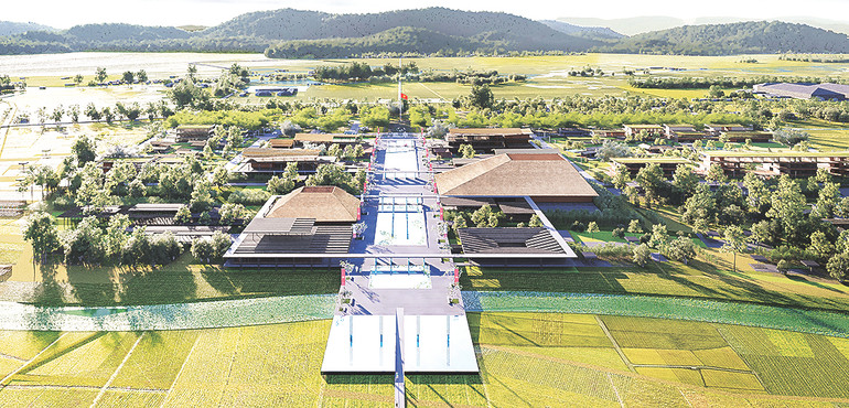 Phối cảnh Khu du lịch văn hóa. Phối cảnh Khu du lịch văn hóa.