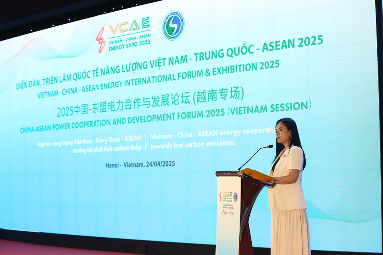 Bà Nguyễn Thị Thanh Bình, Phó Tổng Giám đốc Tập đoàn T&T Group, Chủ tịch T&T Energy, Phó Chủ tịch Hiệp hội Năng lượng Việt Nam phát biểu tại Diễn đàn. Bà Nguyễn Thị Thanh Bình, Phó Tổng Giám đốc Tập đoàn T&T Group, Chủ tịch T&T Energy, Phó Chủ tịch Hiệp hội Năng lượng Việt Nam phát biểu tại Diễn đàn.