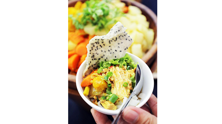 Món mì Quảng chay.