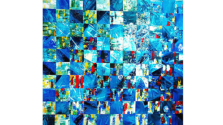 Bức tranh là sự kết hợp của 2 bức tranh “Tĩnh” và “Động”.