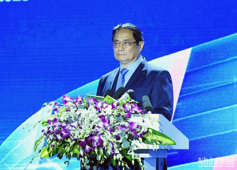 Thủ tướng Phạm Minh Chính phát biểu tại buổi lễ.