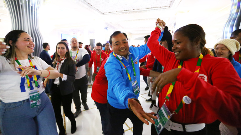 Giao lưu thanh niên Việt Nam-Cuba. Ảnh: THANH THỂ