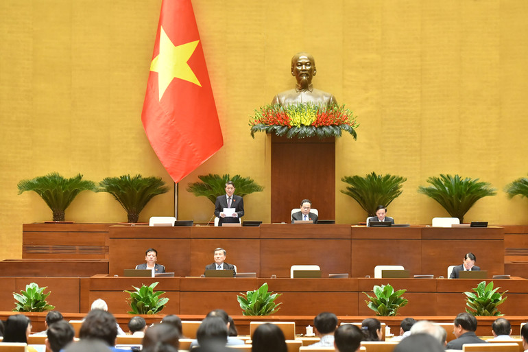 Quang cảnh phiên họp chiều 5/11. (Ảnh: ĐĂNG KHOA)