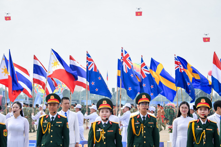 Quang cảnh Lễ Tổng duyệt Triển lãm Quốc phòng quốc tế Việt Nam 2024.