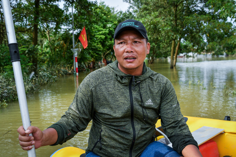 Anh Ngô Văn Tuấn cho biết, đây là đợt ngập lụt nghiêm trọng nhất trong vòng 20 năm qua từng xảy ra với thôn An Lạc.