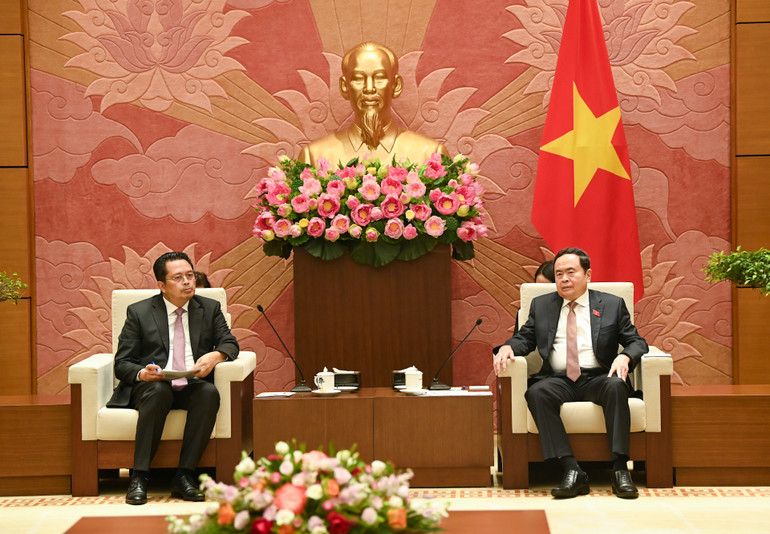 Quang cảnh buổi tiếp. (Ảnh: DUY LINH)