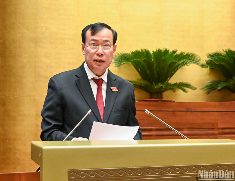 Chủ nhiệm Ủy ban Quốc phòng và An ninh Lê Tấn Tới. (Ảnh: DUY LINH)