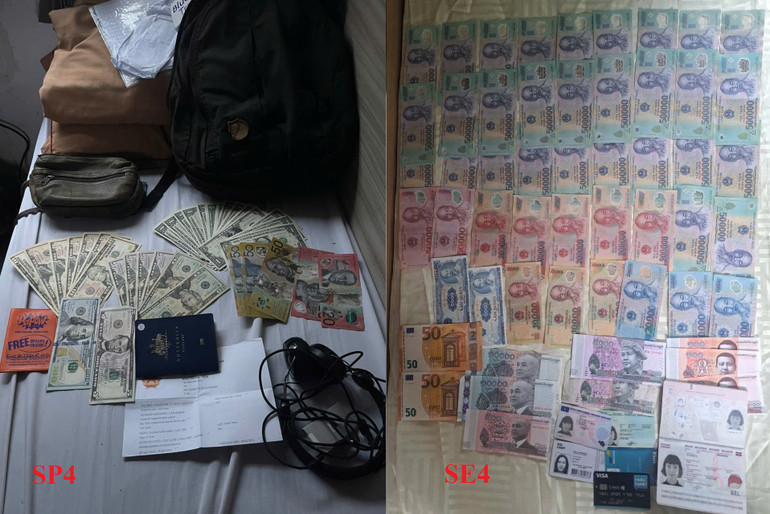 Số tài sản mà 2 hành khách nước ngoài bỏ quên trên 2 chuyến tàu.