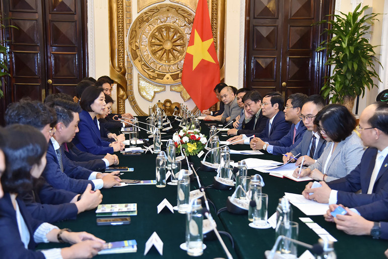 Quang cảnh buổi tiếp.