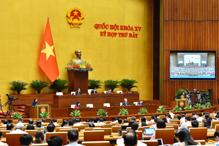 Quang cảnh phiên họp sáng 28/5.