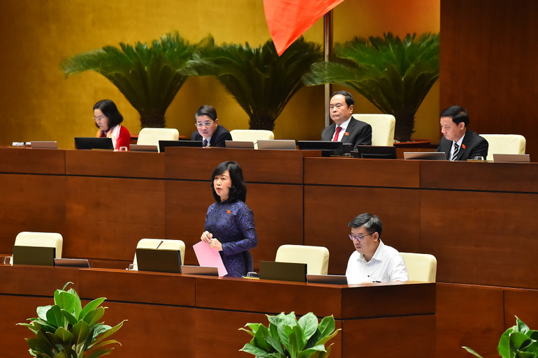Bộ trưởng Đào Hồng Lan trả lời chất vấn của đại biểu Quốc hội chiều 11/11 (Ảnh: THỦY NGUYÊN) Bộ trưởng Đào Hồng Lan trả lời chất vấn của đại biểu Quốc hội chiều 11/11 (Ảnh: THỦY NGUYÊN)