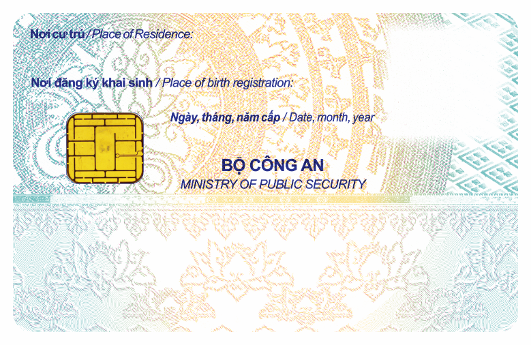 Mặt sau Thẻ căn cước.