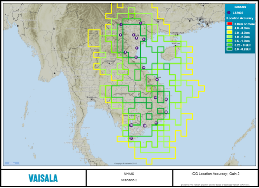 Hiện nay mạng lưới định vị sét của Việt Nam có 18 trạm định vị sét. Mạng lưới định vị sét này được kết nối với hệ thống định vị sét quốc tế.
