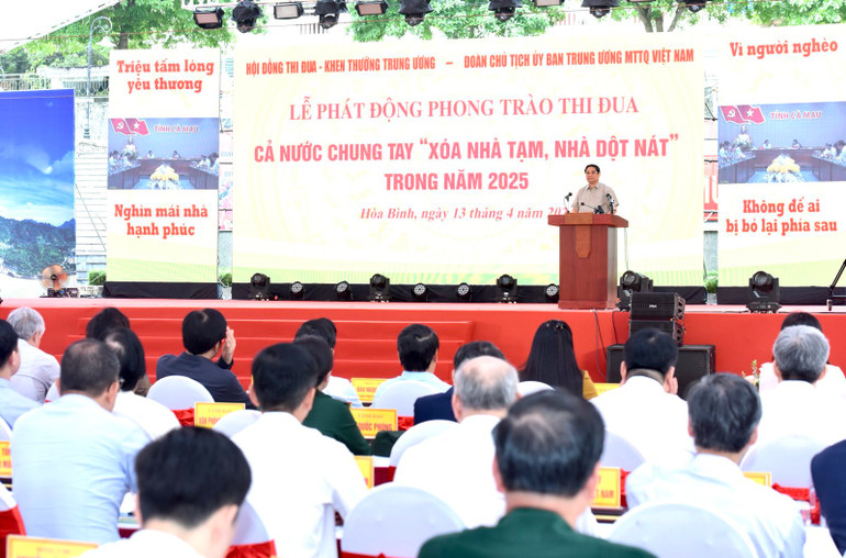 Thủ tướng Phạm Minh Chính phát biểu tại buổi lễ. (Ảnh: Trần Hải)