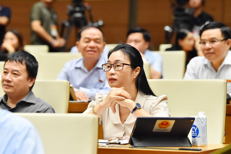 Các đại biểu tham dự phiên họp sáng 28/5. (Ảnh: Thủy Nguyên)