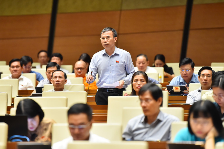 Đại biểu Đồng Ngọc Ba băn khoăn trước quy định khai báo khi mua bán dao... (Ảnh: THỦY NGUYÊN)