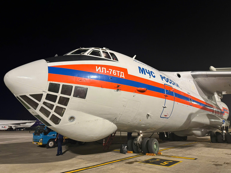 Chuyên cơ đặc biệt chở theo 35 tấn hàng viện trợ từ Liên bang Nga tới Việt Nam để hỗ trợ khắc phục hậu quả cơn bão số 3.