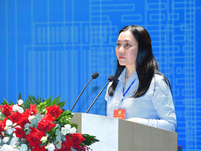 Đại diện người lao động phát biểu tại Diễn đàn.