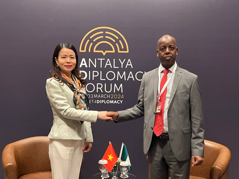 Thứ trưởng Nguyễn Minh Hằng hội kiến Thứ trưởng Ngoại giao Nigeria Adamu Ibrahim Lamuwa.