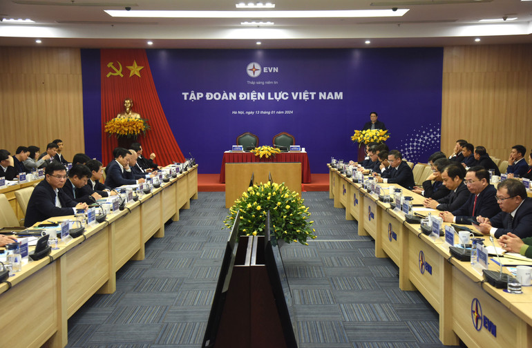 Thủ tướng Phạm Minh Chính phát biểu tại hội nghị. (Ảnh: Trần Hải)