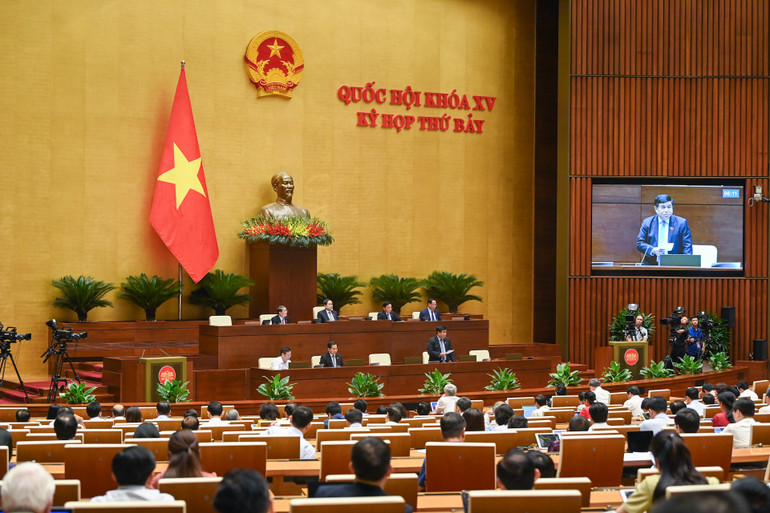 Quang cảnh phiên họp chiều 25/5. (Ảnh: DUY LINH)