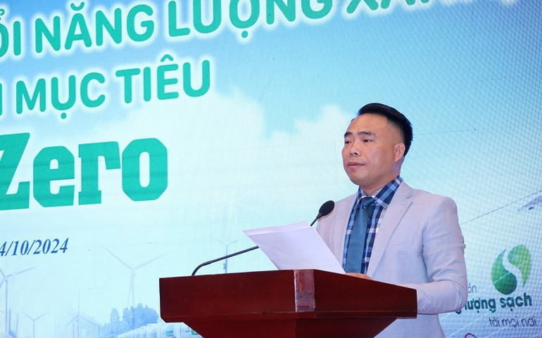 TS Đào Xuân Hưng, Tổng Biên tập Tạp chí Tài nguyên và Môi trường phát biểu khai mạc hội thảo.