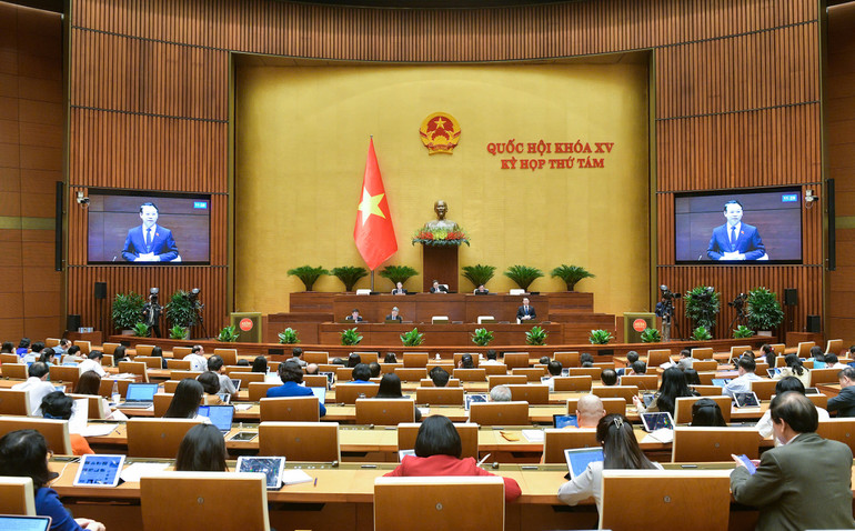 Quang cảnh phiên họp chiều 5/11. (Ảnh: ĐĂNG KHOA)