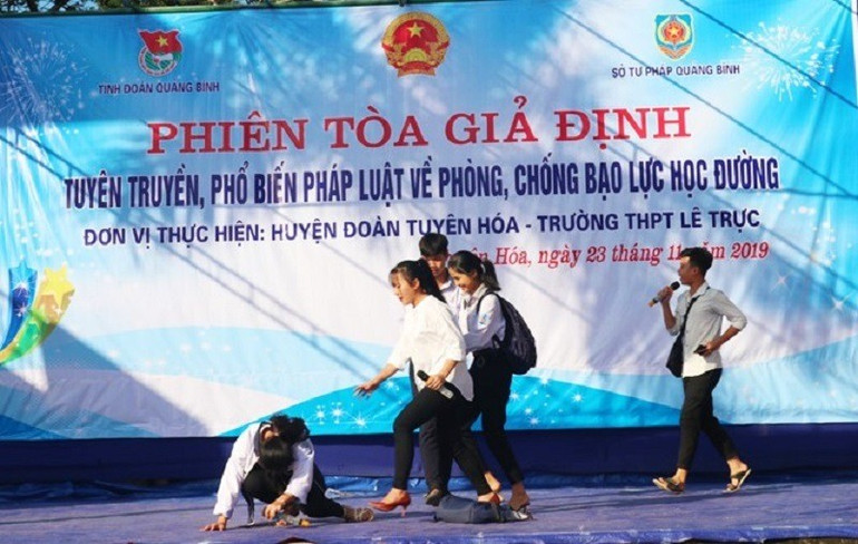 Một chương trình đào tạo kỹ năng phòng, chống bạo lực học đường tại tỉnh Quảng Bình.