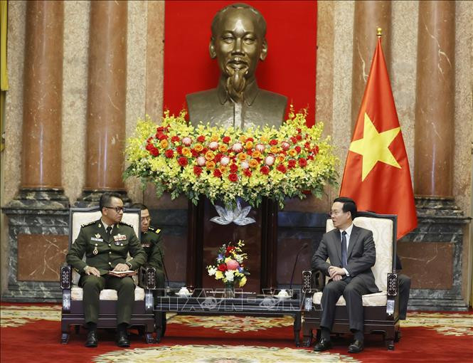 Quang cảnh buổi tiếp. (Ảnh: TTXVN) Quang cảnh buổi tiếp. (Ảnh: TTXVN)