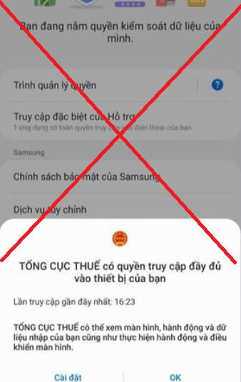 Giao diện một app giả mạo.