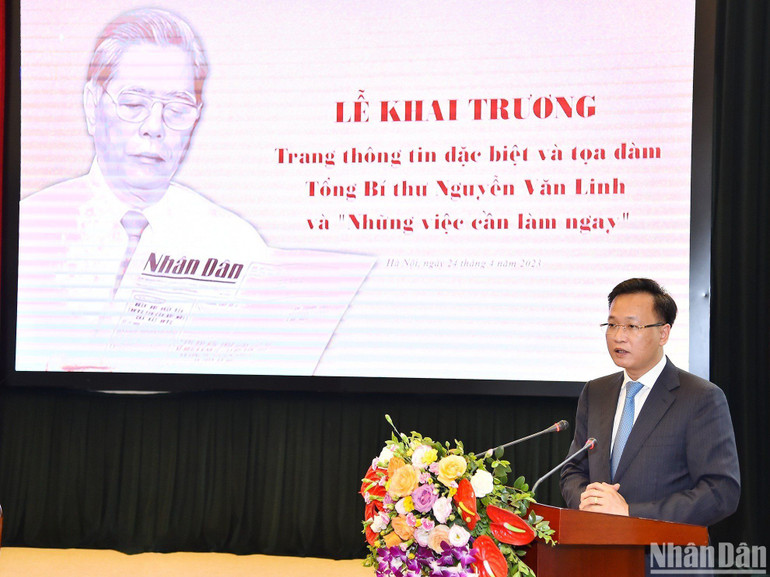 Đồng chí Nguyễn Hữu Nghĩa, Ủy viên Trung ương Đảng, Bí thư Tỉnh ủy Hưng Yên phát biểu tại tọa đàm. (Ảnh: THỦY NGUYÊN) Đồng chí Nguyễn Hữu Nghĩa, Ủy viên Trung ương Đảng, Bí thư Tỉnh ủy Hưng Yên phát biểu tại tọa đàm. (Ảnh: THỦY NGUYÊN)