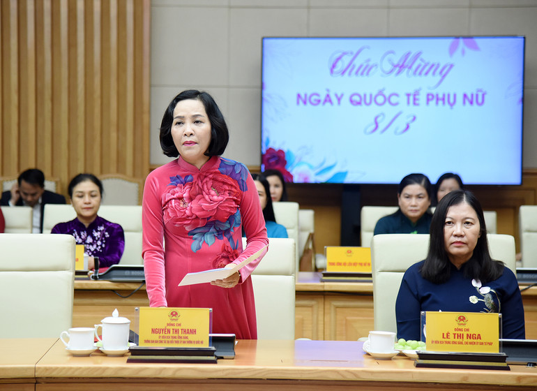 Trưởng Ban Công tác đại biểu thuộc Ủy ban Thường vụ Quốc hội Nguyễn Thị Thanh phát biểu tại buổi gặp mặt Trưởng Ban Công tác đại biểu thuộc Ủy ban Thường vụ Quốc hội Nguyễn Thị Thanh phát biểu tại buổi gặp mặt