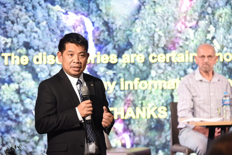 Tiến sĩ Văn Ngọc Thịnh, Trưởng đại diện Tổ chức Quốc tế về Bảo tồn Thiên nhiên (WWF Việt Nam) khẳng định: Trong rất nhiều ý nghĩa mà cuốn sách của Tilo Nadler mang lại cho lĩnh vực bảo tồn thì điều đáng nói nhất là sự ghi nhận các giá trị đa dạng sinh học tại Việt Nam mà trước đó chưa ai công nhận, thậm chí chưa ai biết đến. (Ảnh: Thành Đạt)