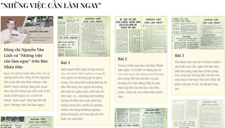 Tinh thần phê bình, tự phê bình của "Những việc cần làm ngay" ngày ấy, đến nay còn nguyên giá trị, vẫn có tính thời sự trong xây dựng, chính đốn Đảng, hệ thống chính trị và trong quá trình đổi mới, phát triển đất nước, trong cuộc đấu tranh giữa “cái mới. Tinh thần phê bình, tự phê bình của "Những việc cần làm ngay" ngày ấy, đến nay còn nguyên giá trị, vẫn có tính thời sự trong xây dựng, chính đốn Đảng, hệ thống chính trị và trong quá trình đổi mới, phát triển đất nước, trong cuộc đấu tranh giữa “cái mới.