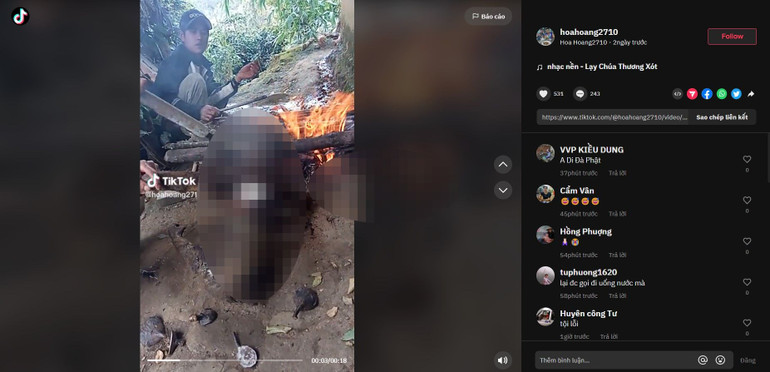 Đoạn clip gây bất bình trên nền tảng Tiktok.