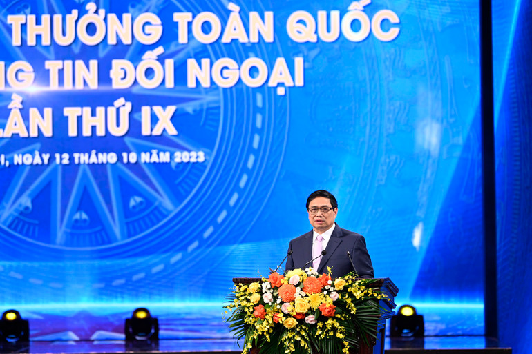 Thủ tướng Phạm Minh Chính phát biểu tại Lễ trao giải. (Ảnh: Thành Đạt) Thủ tướng Phạm Minh Chính phát biểu tại Lễ trao giải. (Ảnh: Thành Đạt)