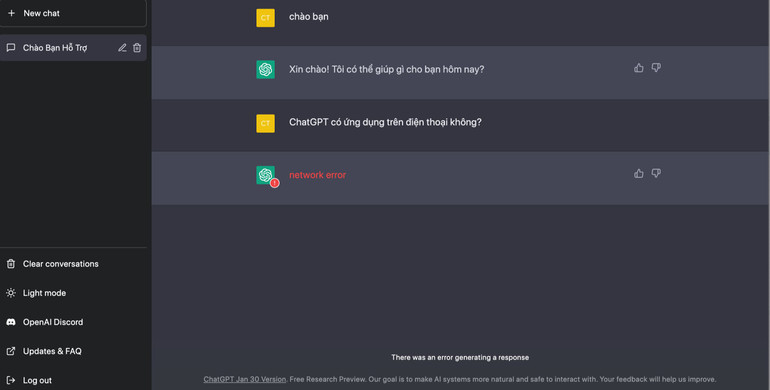 Ngay cả khi đã đăng nhập thành công, lỗi kết nối cũng thường xuyên xảy ra với người dùng từ Việt Nam.