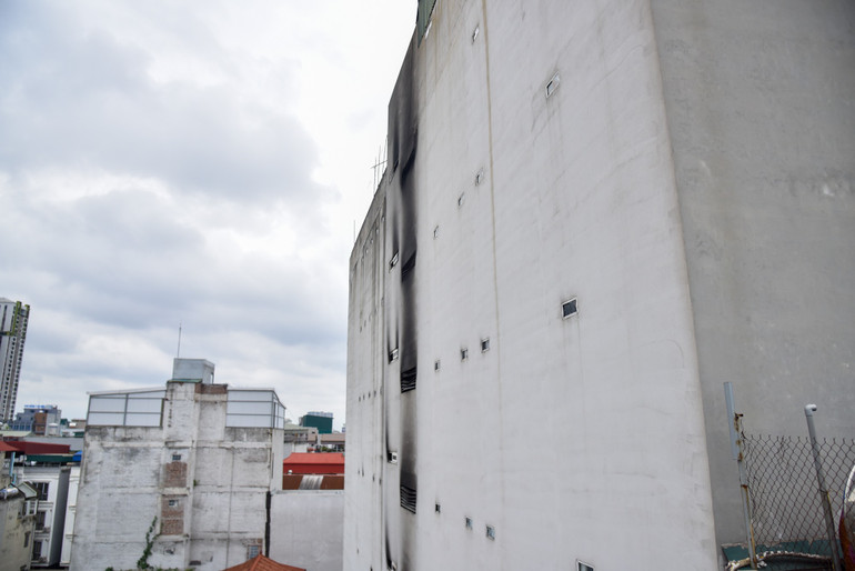 Tòa chung cư mini bị cháy tại Khương Hạ (Thanh Xuân, Hà Nội) ngày 12/9 vừa qua.