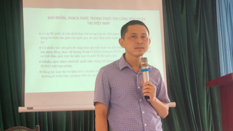 Ông Nguyễn Anh Tuấn, chuyên gia của Cơ quan thẩm quyền quản lý CITES Việt Nam, Việt Nam là quốc gia đứng đầu khu vực Đông Nam Á về số lượng các vụ bắt giữ tội phạm liên quan đến buôn bán động vật hoang dã.