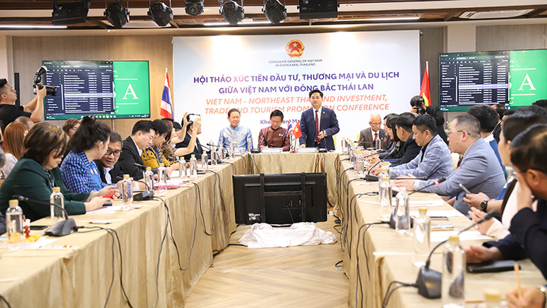 Tổng lãnh sự Việt Nam tại Khon Kaen Đinh Hoàng Linh khẳng định sẽ thúc đẩy hợp tác giữa doanh nghiệp Việt Nam và Thái Lan. (Ảnh: CTV)