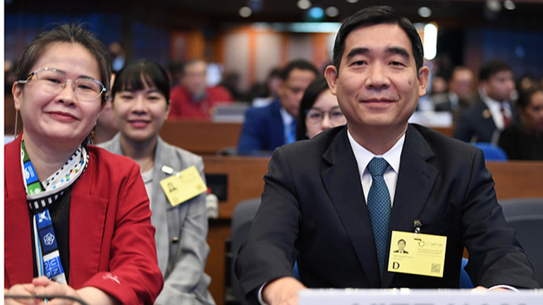 Đoàn Việt Nam do Đại sứ Việt Nam tại Thái Lan làm Trưởng đoàn tại Diễn đàn. Ảnh: Xuân Sơn