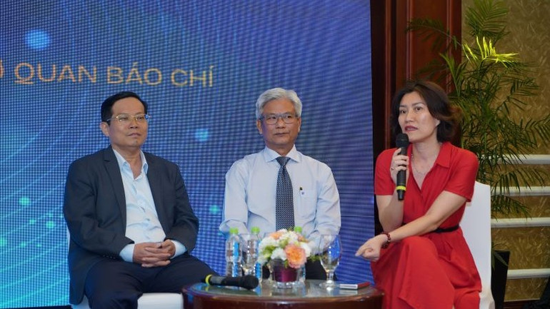 Bà Nguyễn Thị Hồng Nga, Tổng Biên tập Báo Giao thông. (Ảnh THẾ ANH)