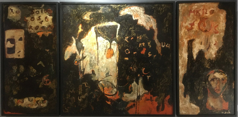 “Rơi tự do lúc nửa đêm”, tranh của Lê Minh Đức.