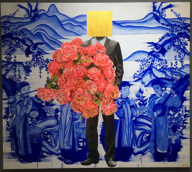 “Những bông hoa nhỏ”, tranh của Nguyễn Đình Vũ.