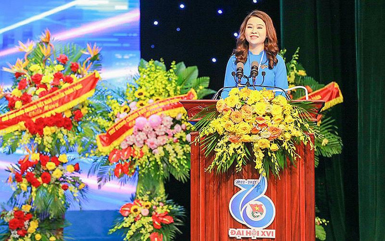 Bí thư Thành đoàn Hà Nội Chu Hồng Minh đọc diễn văn khai mạc Đại hội. Bí thư Thành đoàn Hà Nội Chu Hồng Minh đọc diễn văn khai mạc Đại hội.