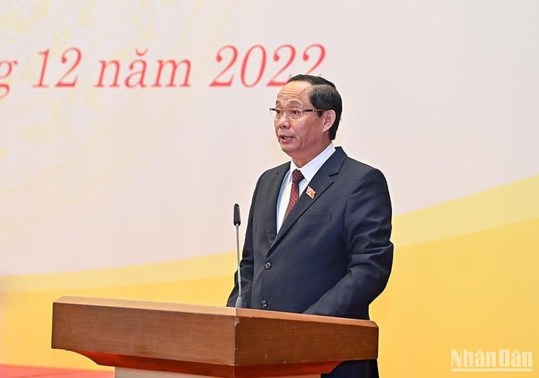 Phó Chủ tịch Quốc hội Trần Quang Phương phát biểu khai mạc hội nghị. (Ảnh: DUY LINH) Phó Chủ tịch Quốc hội Trần Quang Phương phát biểu khai mạc hội nghị. (Ảnh: DUY LINH)