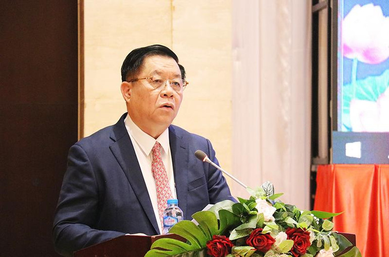 Đồng chí Nguyễn Trọng Nghĩa phát biểu tại Hội thảo. (Ảnh: Trịnh Dũng)