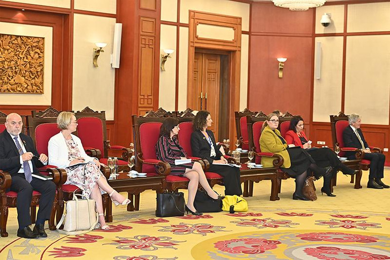 Đoàn đại biểu New Zealand tháp tùng Thủ tướng Jacinda Ardern sang thăm chính thức Việt Nam.